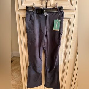 Kids’ Grey Fleece-lined, Waterproof Hiking Pants by Jomlun ,NWT Size Medium